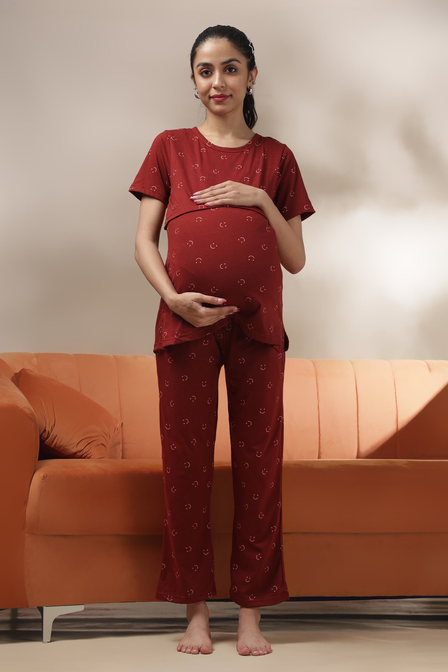 MATERNITY COORDS | ZIPLESS T-SHIRT WITH PANTS |SPUN |INTRODUCTORY PRICE | CHEER CHARM