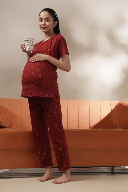 MATERNITY COORDS | ZIPLESS T-SHIRT WITH PANTS |SPUN |INTRODUCTORY PRICE | CHEER CHARM