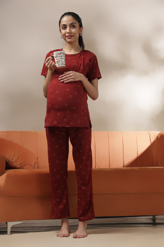 MATERNITY COORDS | ZIPLESS T-SHIRT WITH PANTS |SPUN |INTRODUCTORY PRICE | CHEER CHARM