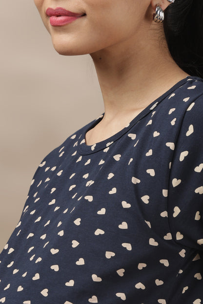 MATERNITY COORDS | ZIPLESS T-SHIRT WITH PANTS |SPUN |INTRODUCTORY PRICE | DREAMY NAVY