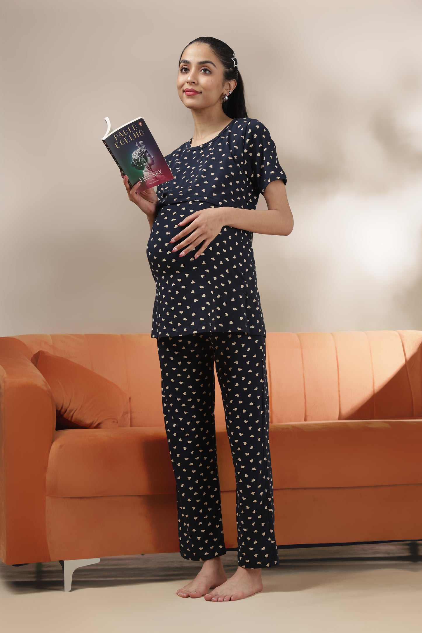 MATERNITY COORDS | ZIPLESS T-SHIRT WITH PANTS |SPUN |INTRODUCTORY PRICE | DREAMY NAVY