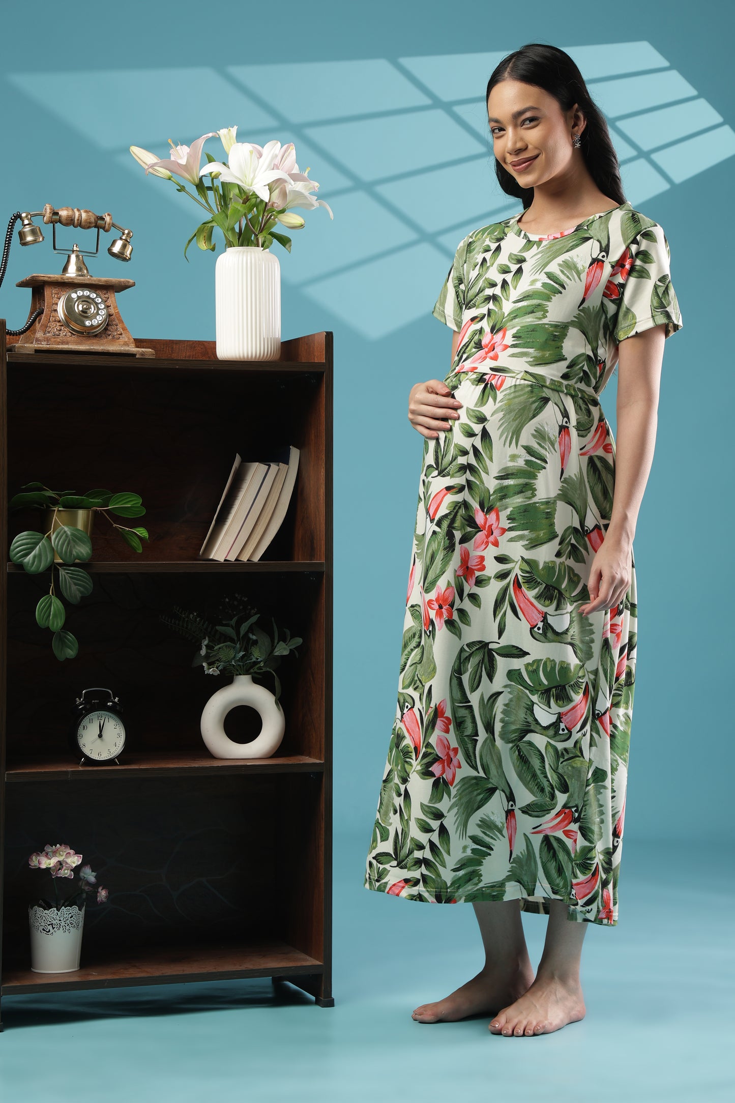 ZIPLESS MATERNITY WEAR | SHORTSLEEVE | SPUN | CORAL BLOOM