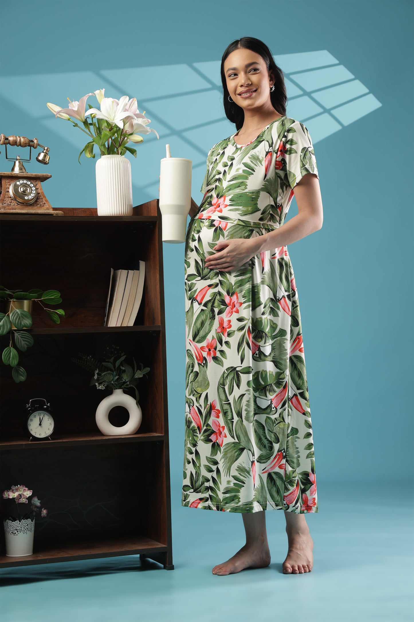 ZIPLESS MATERNITY WEAR | SHORTSLEEVE | SPUN | CORAL BLOOM