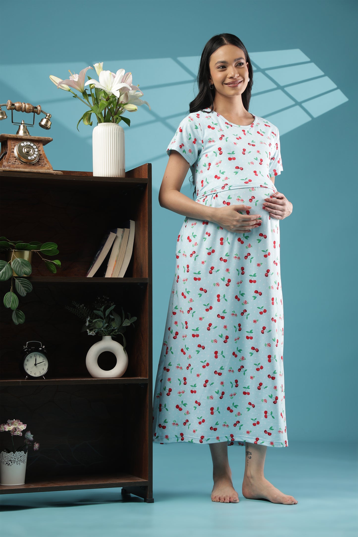 ZIPLESS MATERNITY WEAR | SHORT SLEEVE |SPUN | ORCHID DREAM