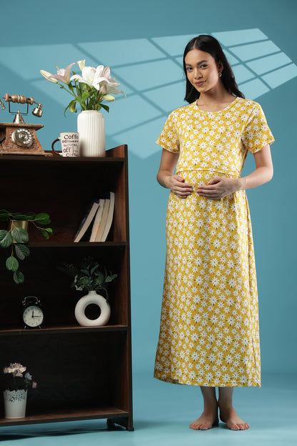 ZIPLESS MATERNITY WEAR | SHORT SLEEVE |SPUN |DAISY DELIGHT