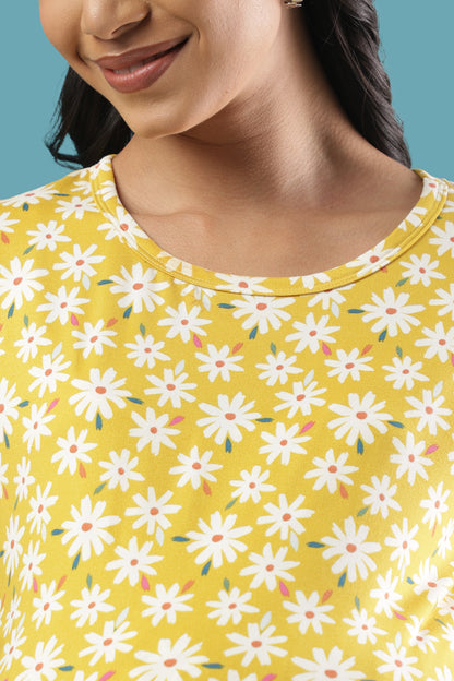 ZIPLESS MATERNITY WEAR | SHORT SLEEVE |SPUN |DAISY DELIGHT