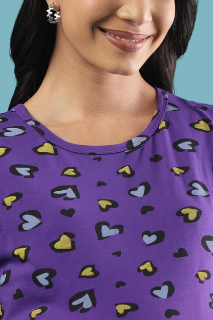 ZIPLESS MATERNITY WEAR | SHORT SLEEVE |KNITTED COTTON| LOVE DROPS