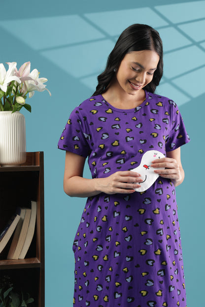 ZIPLESS MATERNITY WEAR | SHORT SLEEVE |KNITTED COTTON| LOVE DROPS