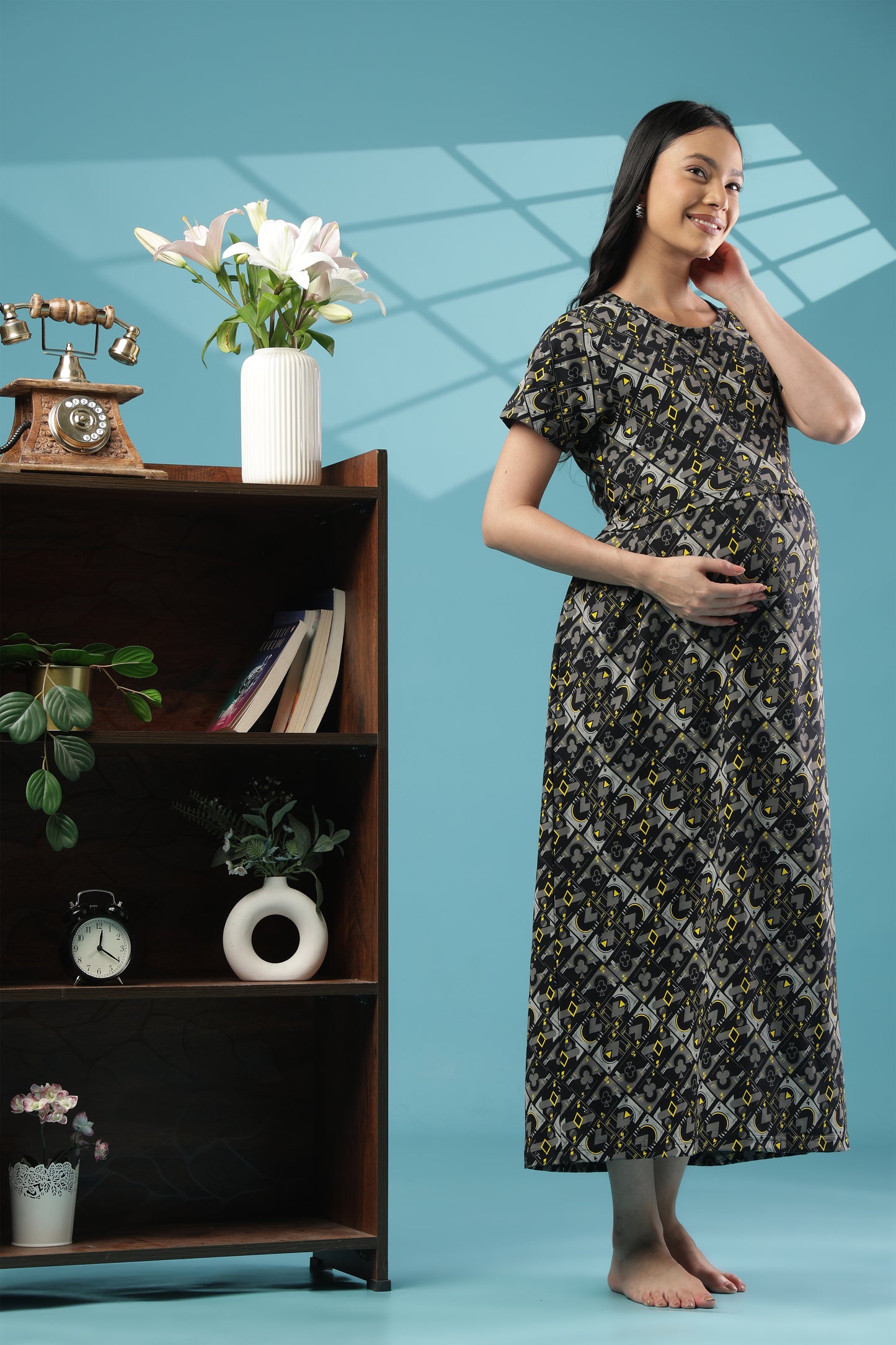 ZIPLESS MATERNITY WEAR | SHORT SLEEVE |KNITTED COTTON| ECLIPSE ELEGANT