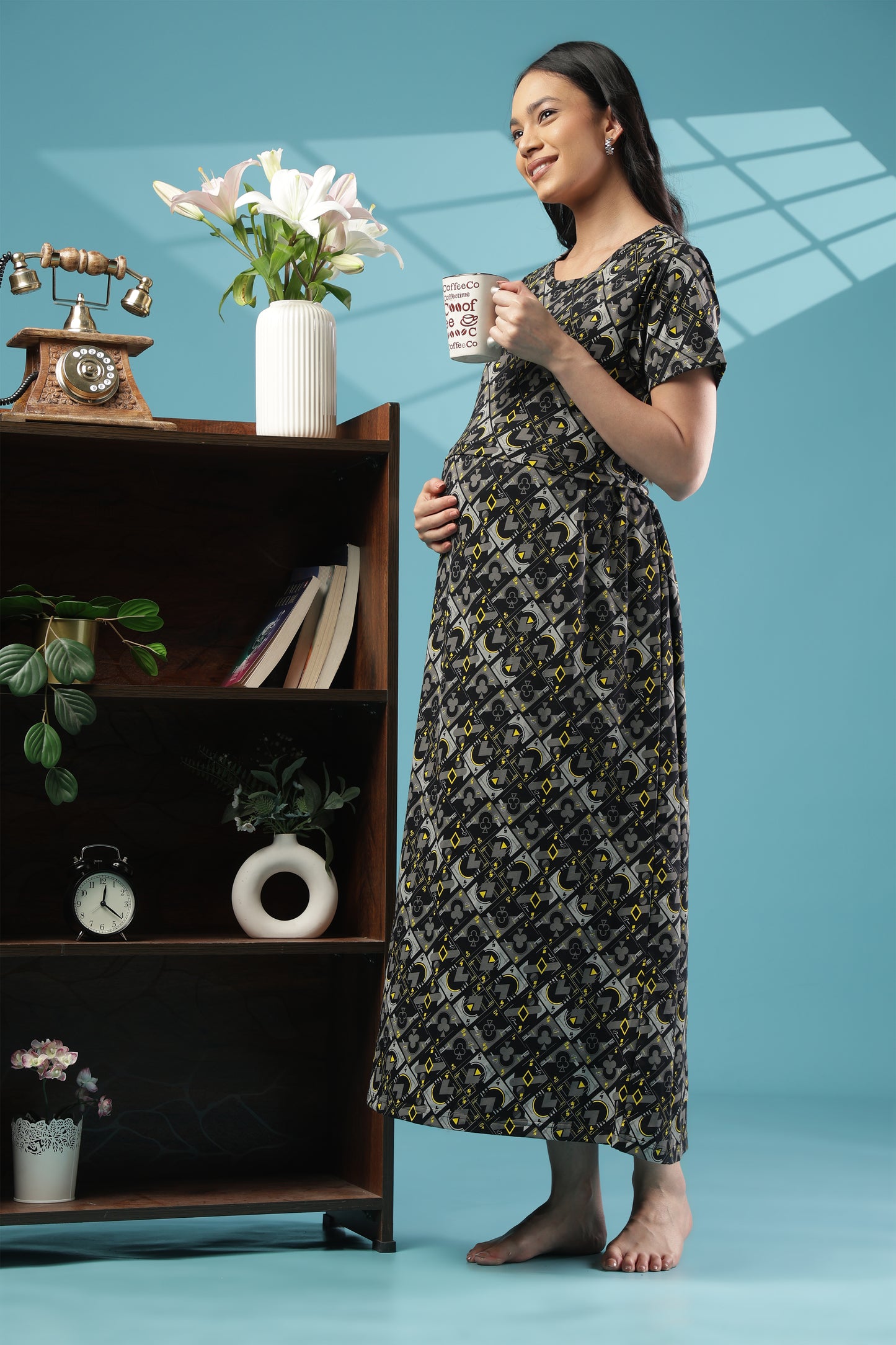 ZIPLESS MATERNITY WEAR | SHORT SLEEVE |KNITTED COTTON| ECLIPSE ELEGANT