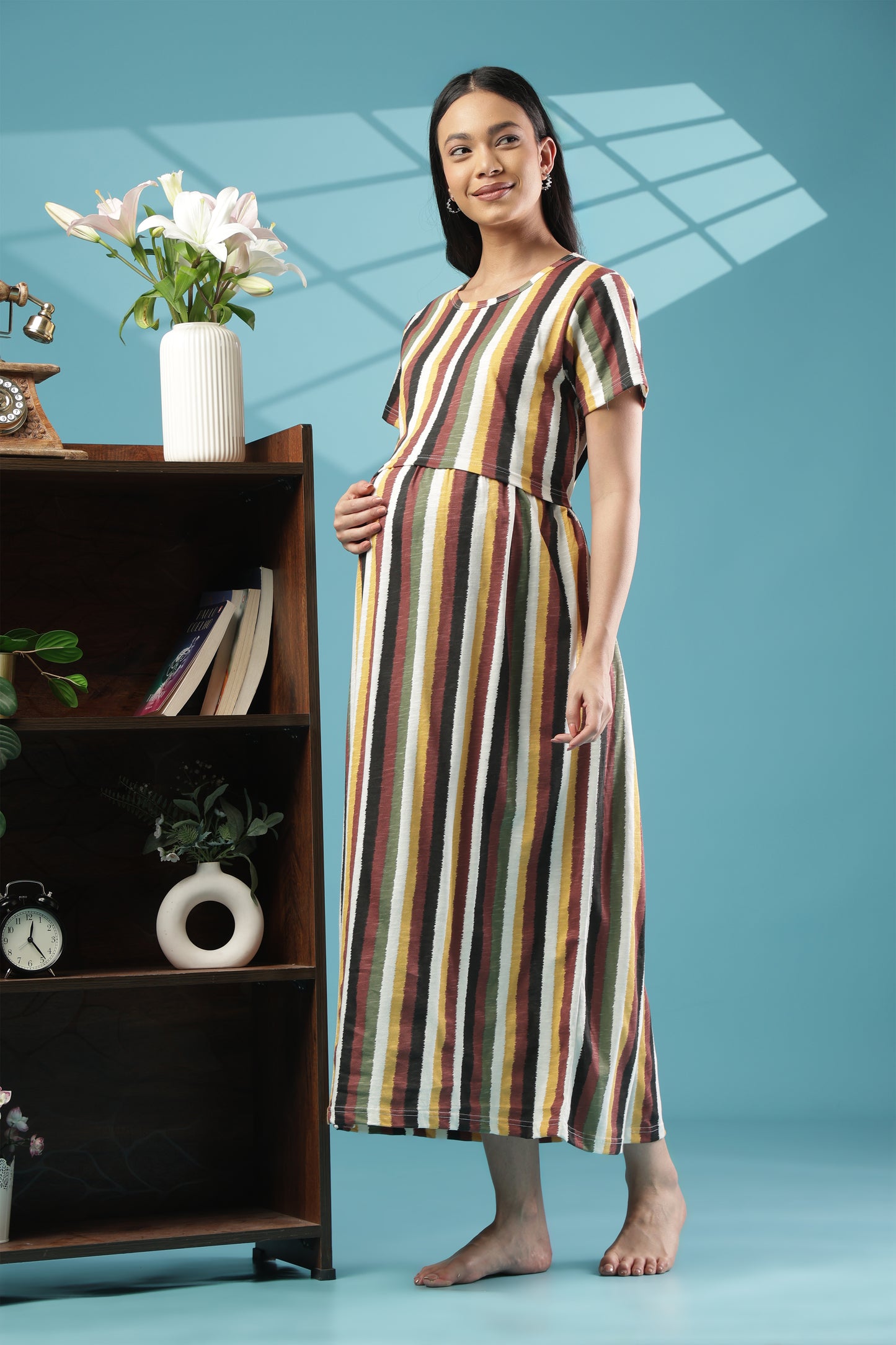 ZIPLESS MATERNITY WEAR | SHORT SLEEVE | KNITTED COTTON| SOFT HORIZON
