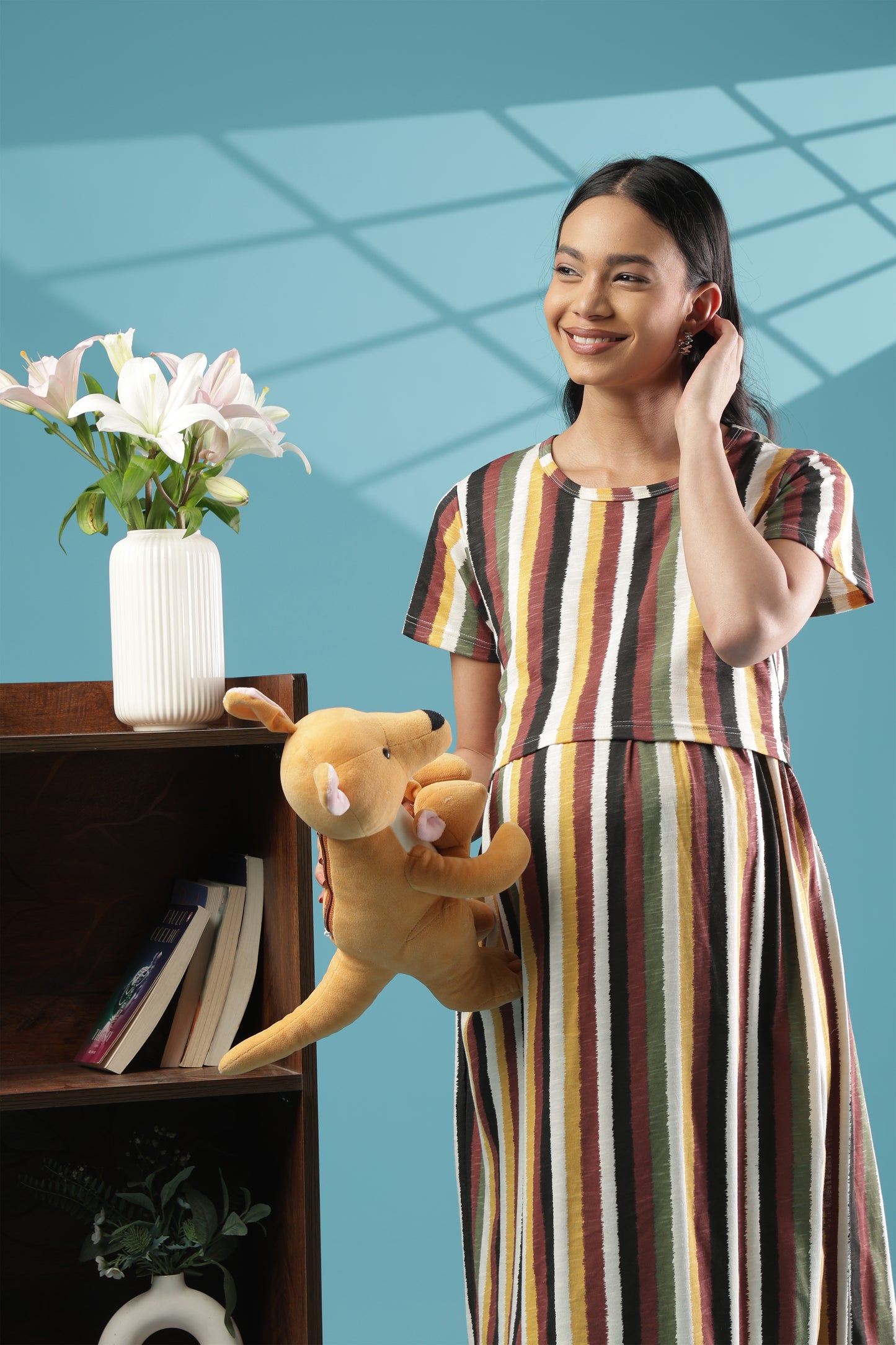 ZIPLESS MATERNITY WEAR | SHORT SLEEVE | KNITTED COTTON| SOFT HORIZON