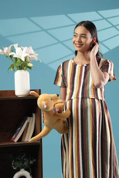 ZIPLESS MATERNITY WEAR | SHORT SLEEVE | KNITTED COTTON| SOFT HORIZON