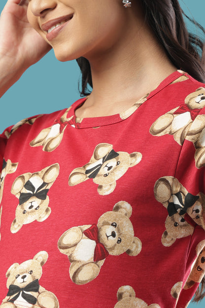 ZIPLESS MATERNITY WEAR | SHORT SLEEVE | KNITTED COTTON| TEDDY CUDDLE