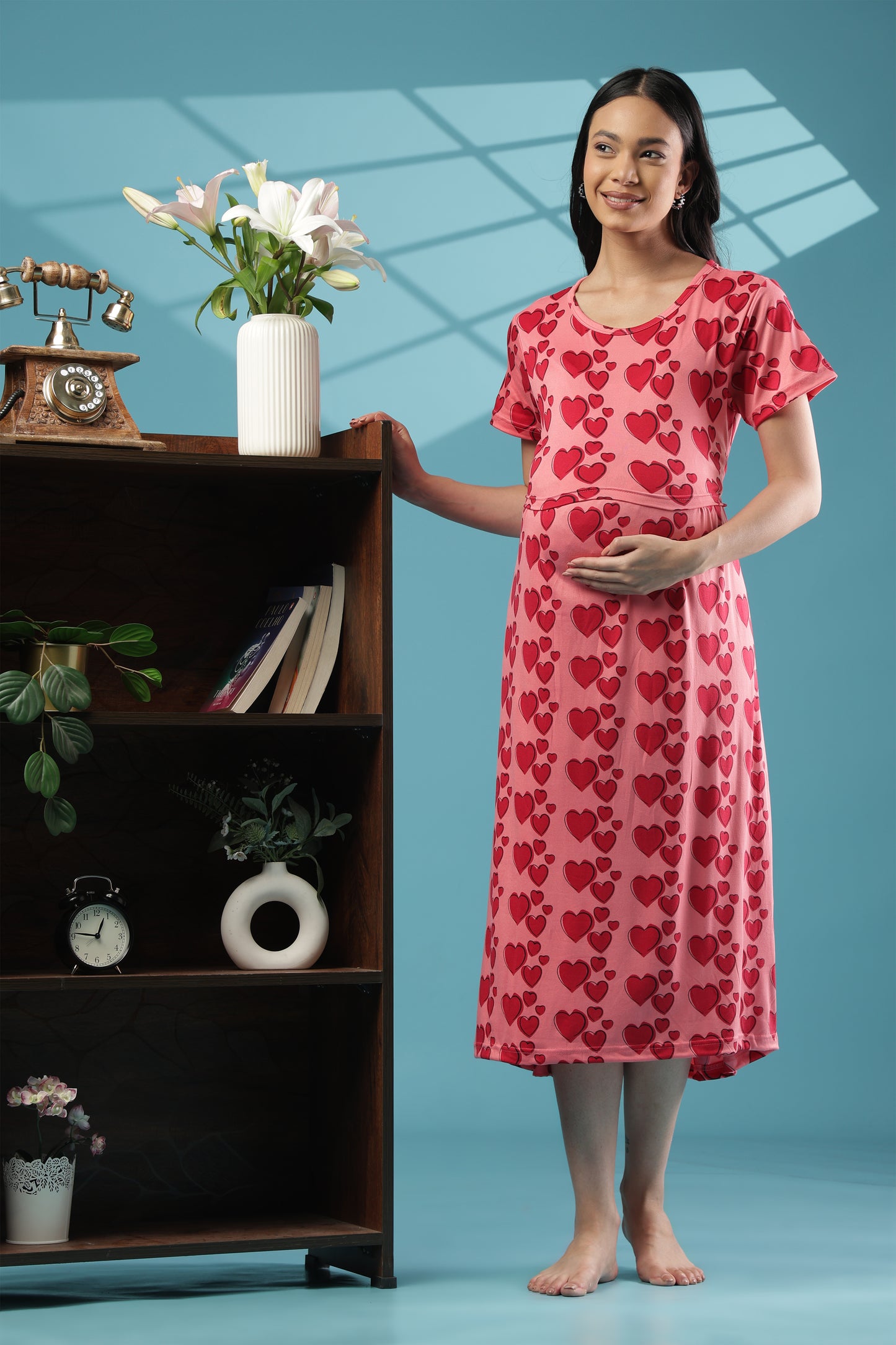 ZIPLESS MATERNITY WEAR | CALF LENGTH |SHORT SLEEVE | SPUN | ENDLESS LOVE