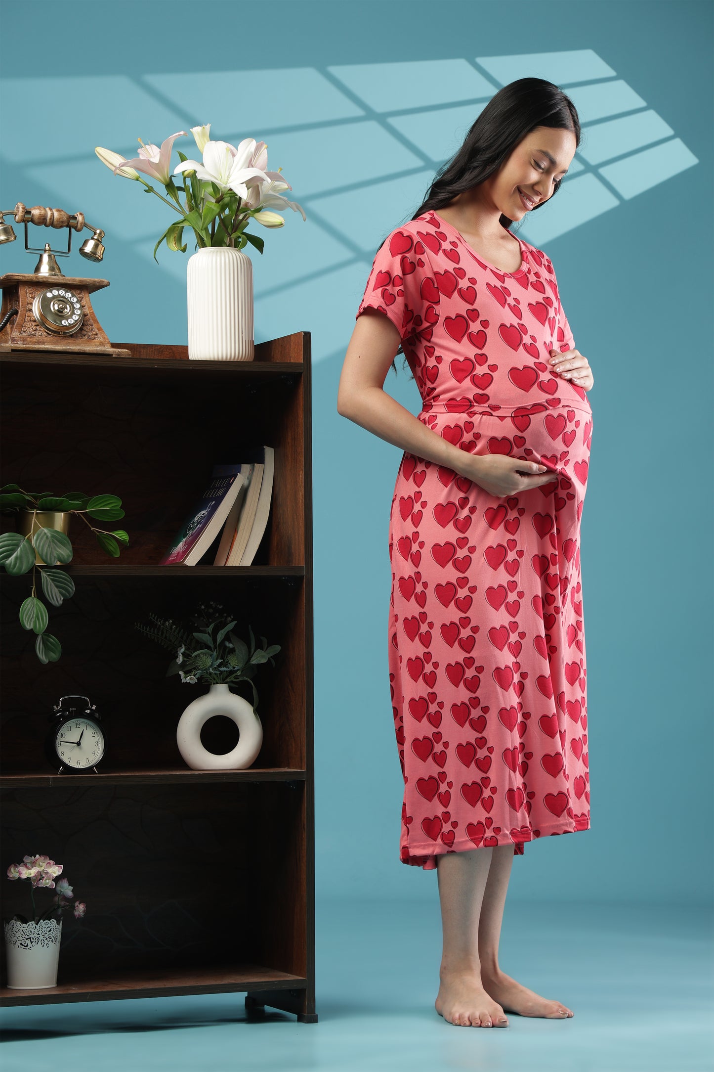 ZIPLESS MATERNITY WEAR | CALF LENGTH |SHORT SLEEVE | SPUN | ENDLESS LOVE