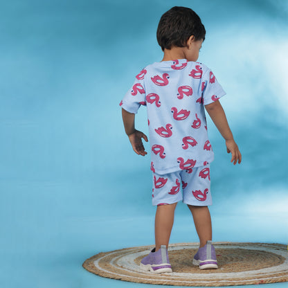 Coord Set | Unisex | Ribbed Cotton | AZO Free Dyes | Flamingo Dream