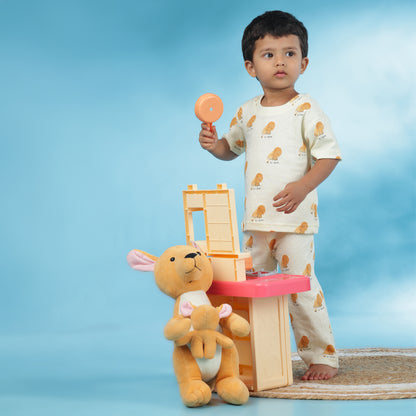 Coord Set | Unisex |  Pointelle Cotton | AZO Free Dyes | Little Leo