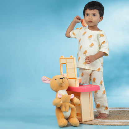 Coord Set | Unisex |  Pointelle Cotton | AZO Free Dyes | Little Leo