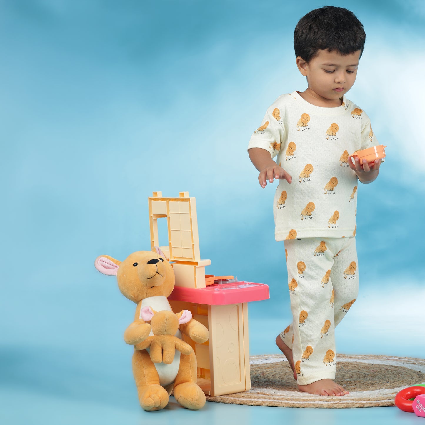 Coord Set | Unisex |  Pointelle Cotton | AZO Free Dyes | Little Leo