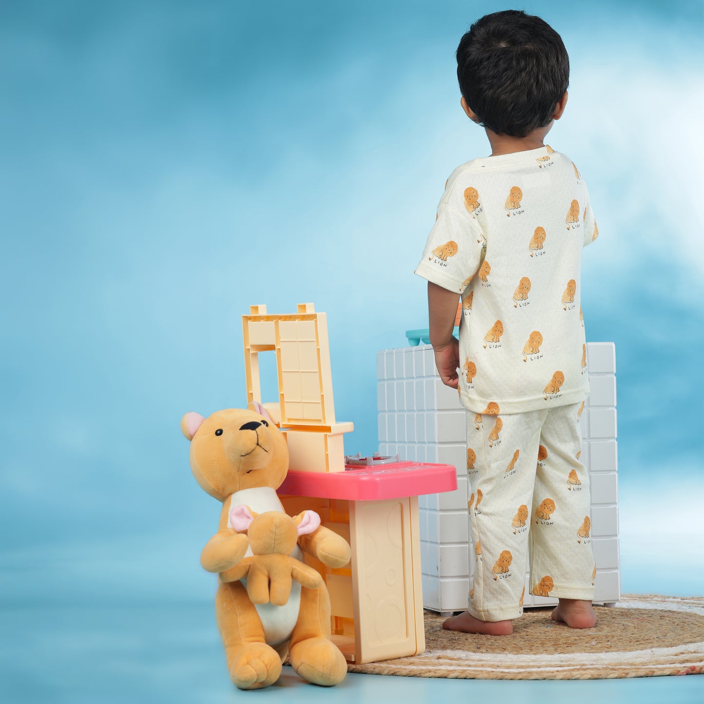 Coord Set | Unisex |  Pointelle Cotton | AZO Free Dyes | Little Leo