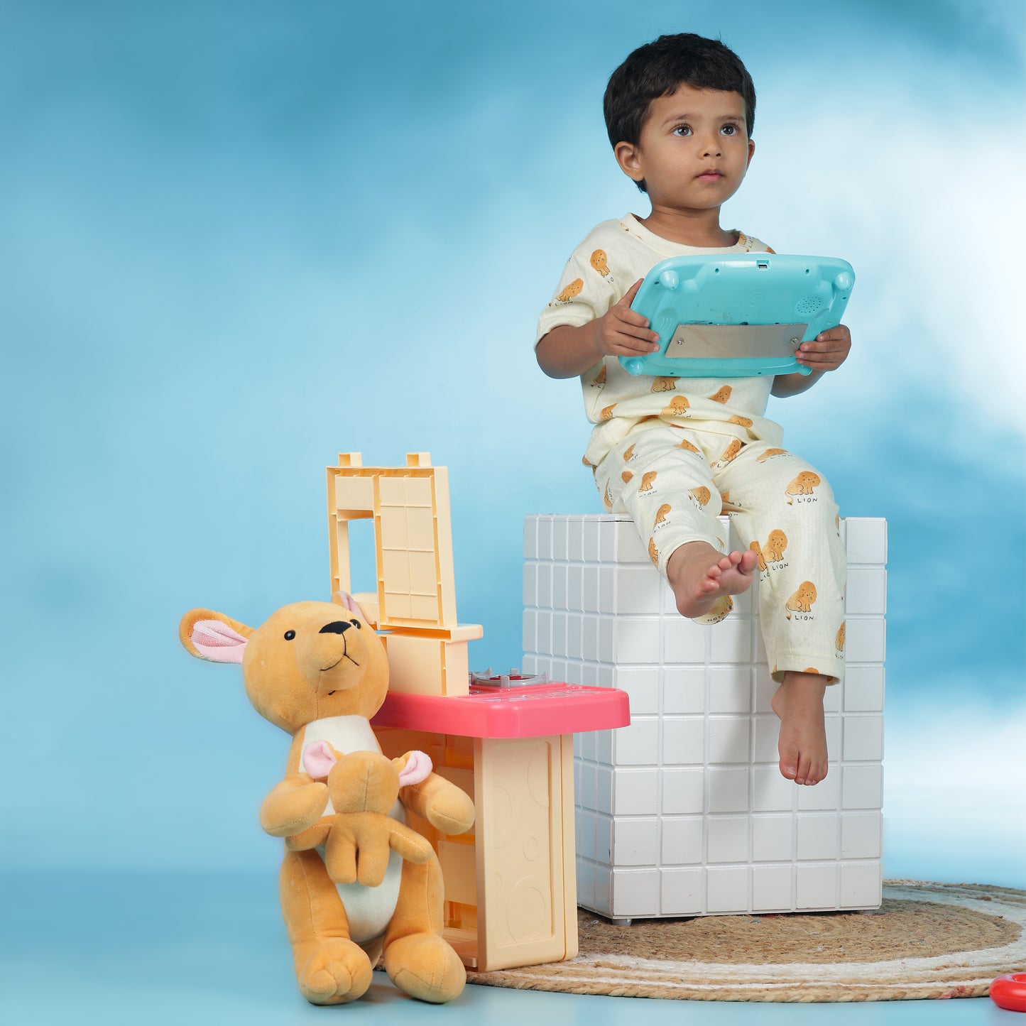 Coord Set | Unisex |  Pointelle Cotton | AZO Free Dyes | Little Leo