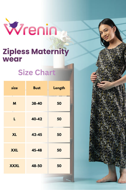 ZIPLESS MATERNITY WEAR | SHORT SLEEVE |KNITTED COTTON| ECLIPSE ELEGANT