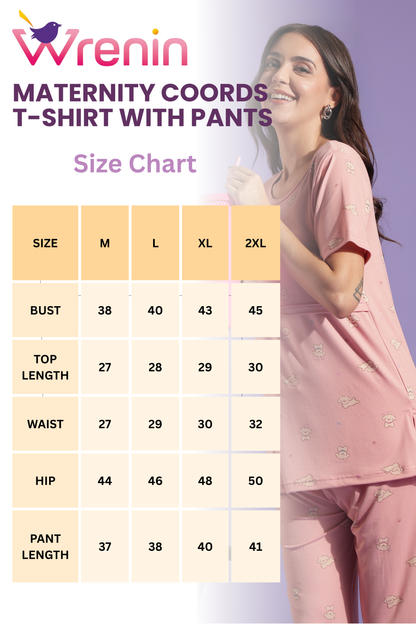 MATERNITY COORDS | ZIPLESS T-SHIRT WITH PANTS |SPUN |INTRODUCTORY PRICE | COZY BLUS