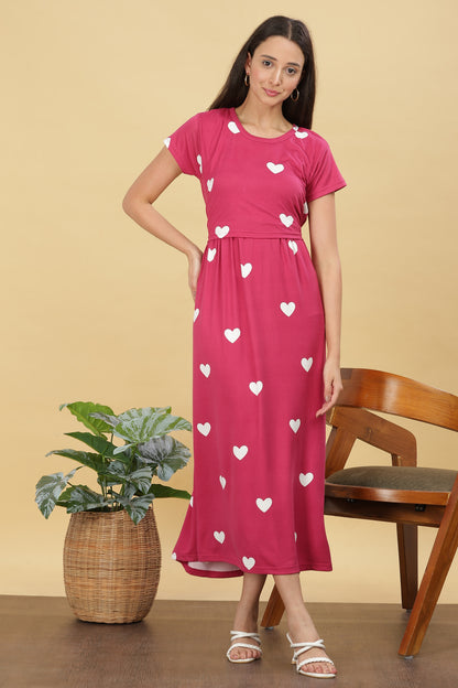 ZIPLESS MATERNITY WEAR SHORTSLEEVE - BUMP IN LOVE MAXI