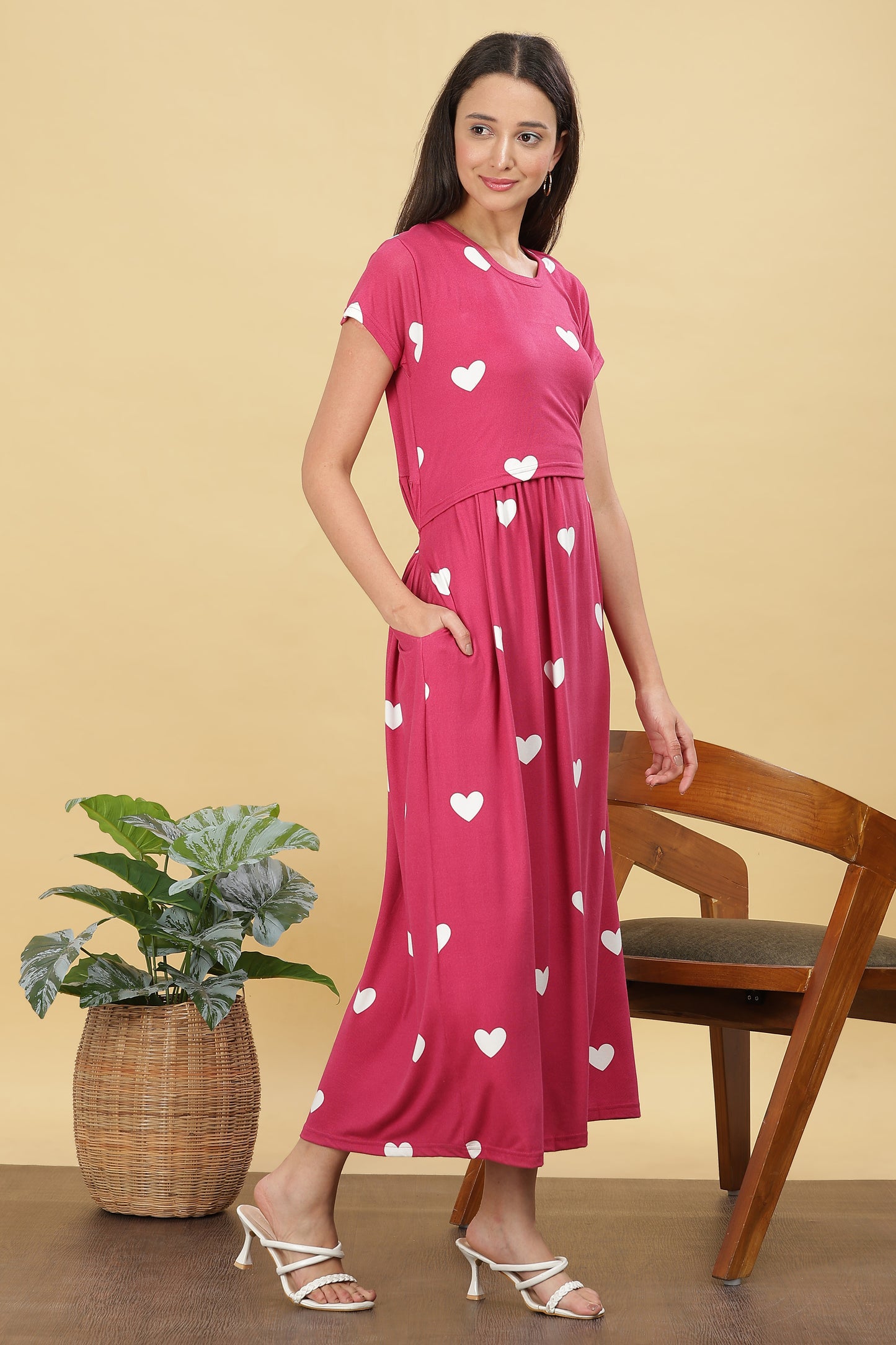 ZIPLESS MATERNITY WEAR SHORTSLEEVE - BUMP IN LOVE MAXI