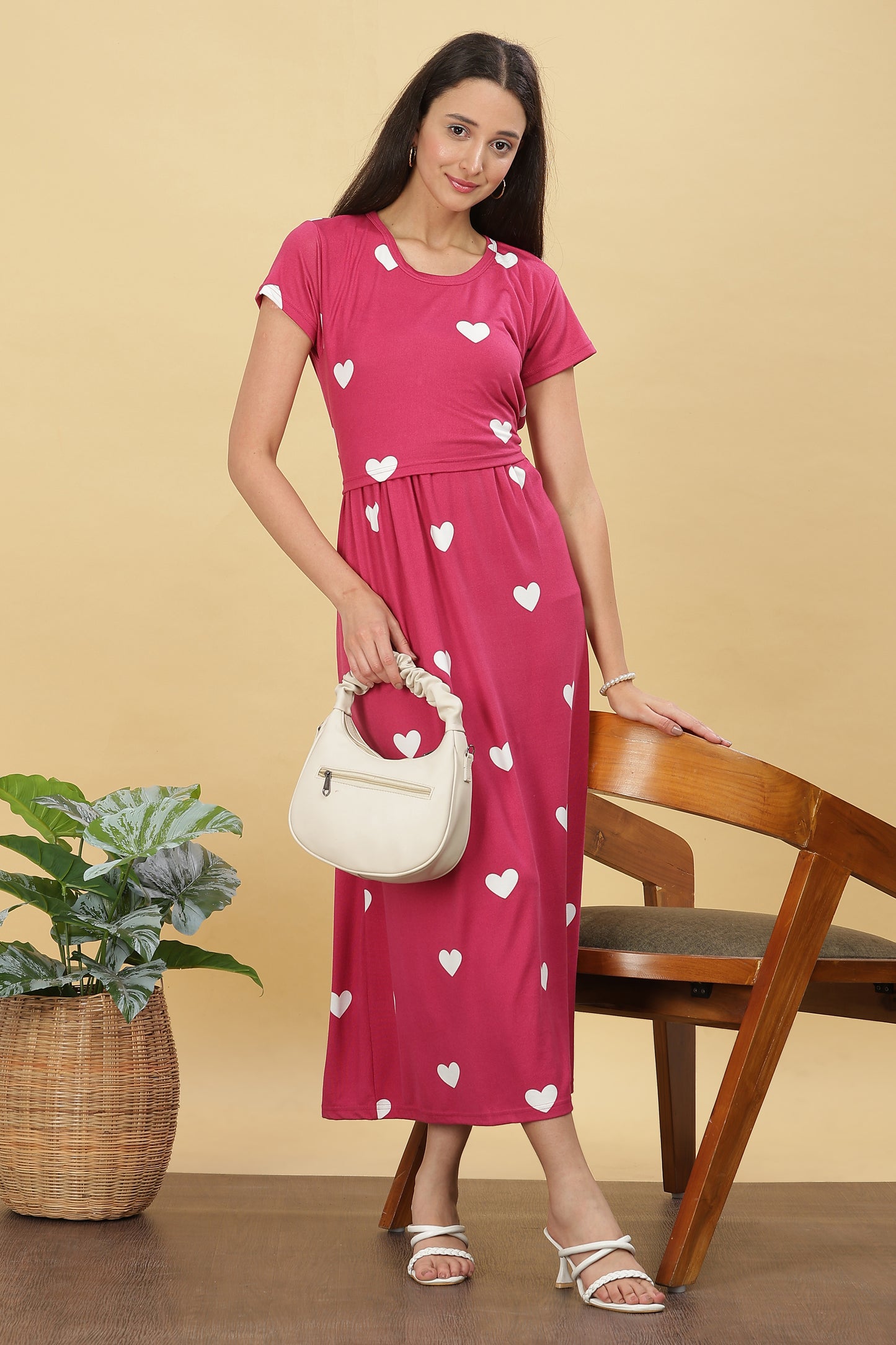 ZIPLESS MATERNITY WEAR SHORTSLEEVE - BUMP IN LOVE MAXI