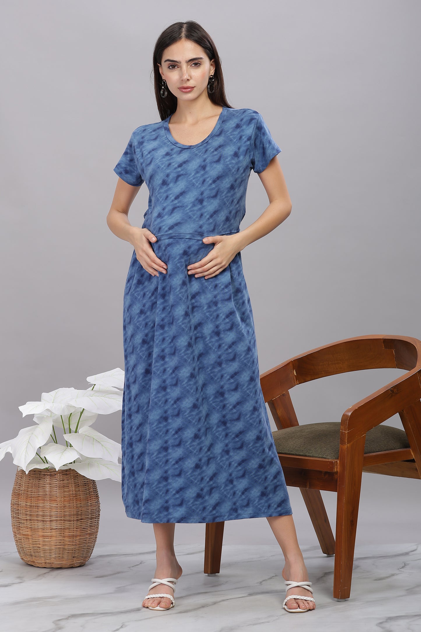 ZIPLESS MATERNITY WEAR SHORTSLEEVE - TWILIGHT BREEZE