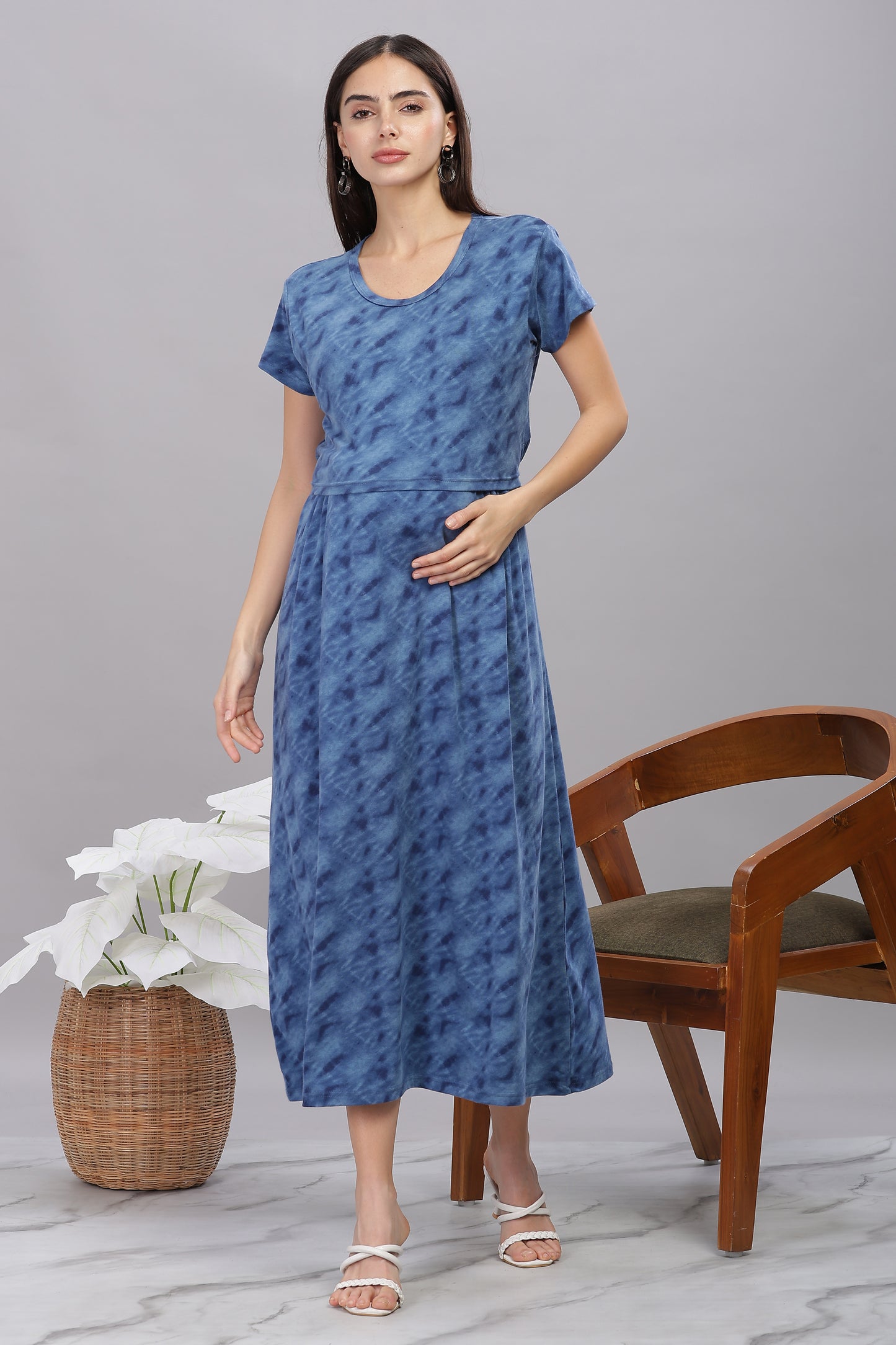 ZIPLESS MATERNITY WEAR SHORTSLEEVE - TWILIGHT BREEZE