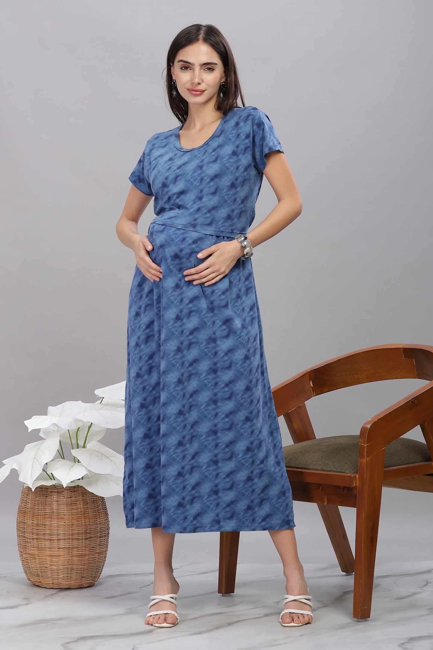ZIPLESS MATERNITY WEAR SHORTSLEEVE - TWILIGHT BREEZE