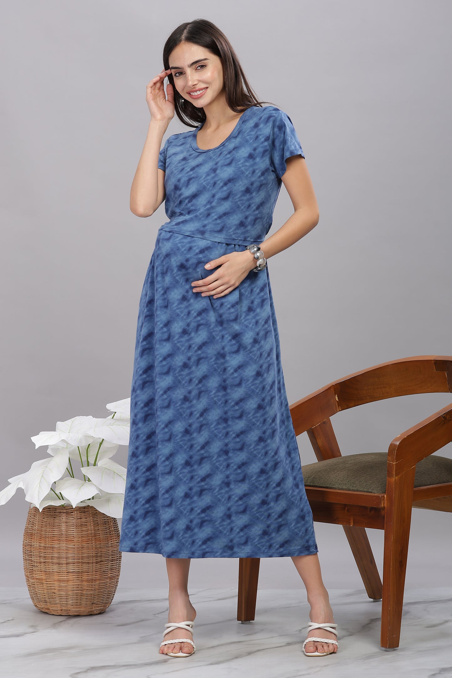 ZIPLESS MATERNITY WEAR SHORTSLEEVE - TWILIGHT BREEZE