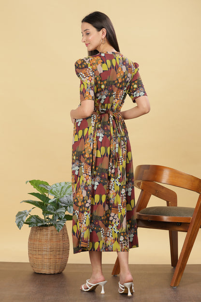 ZIPLESS MATERNITY WEAR PUFFSLEEVE - WOODLAND WHISPER