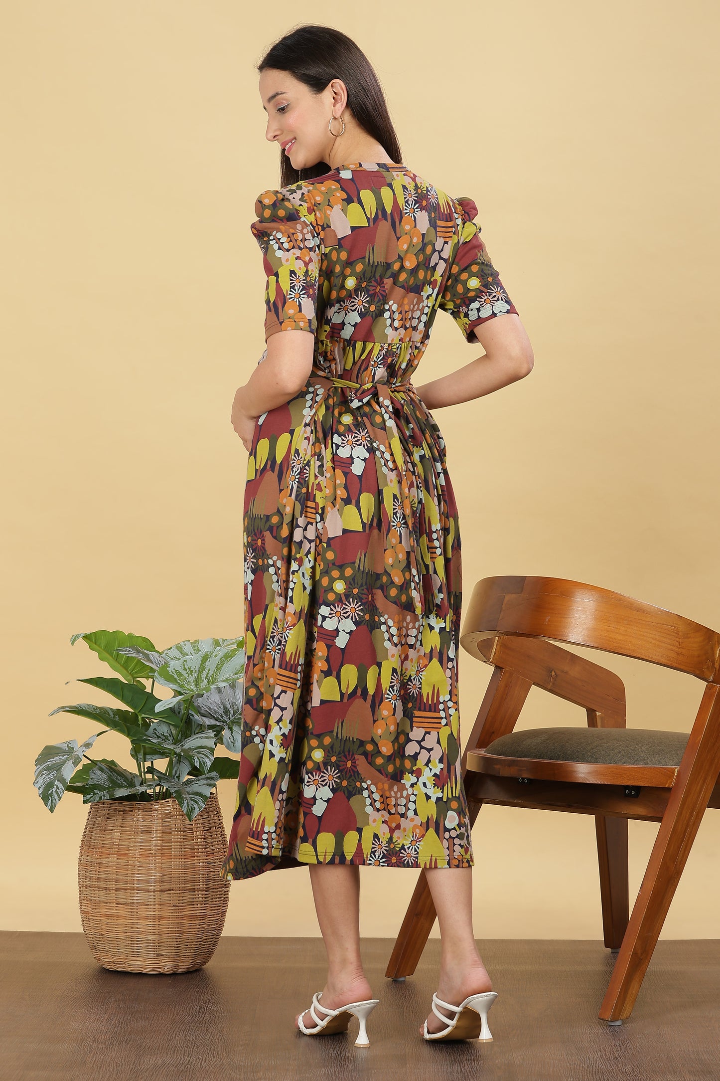 ZIPLESS MATERNITY WEAR PUFFSLEEVE - WOODLAND WHISPER