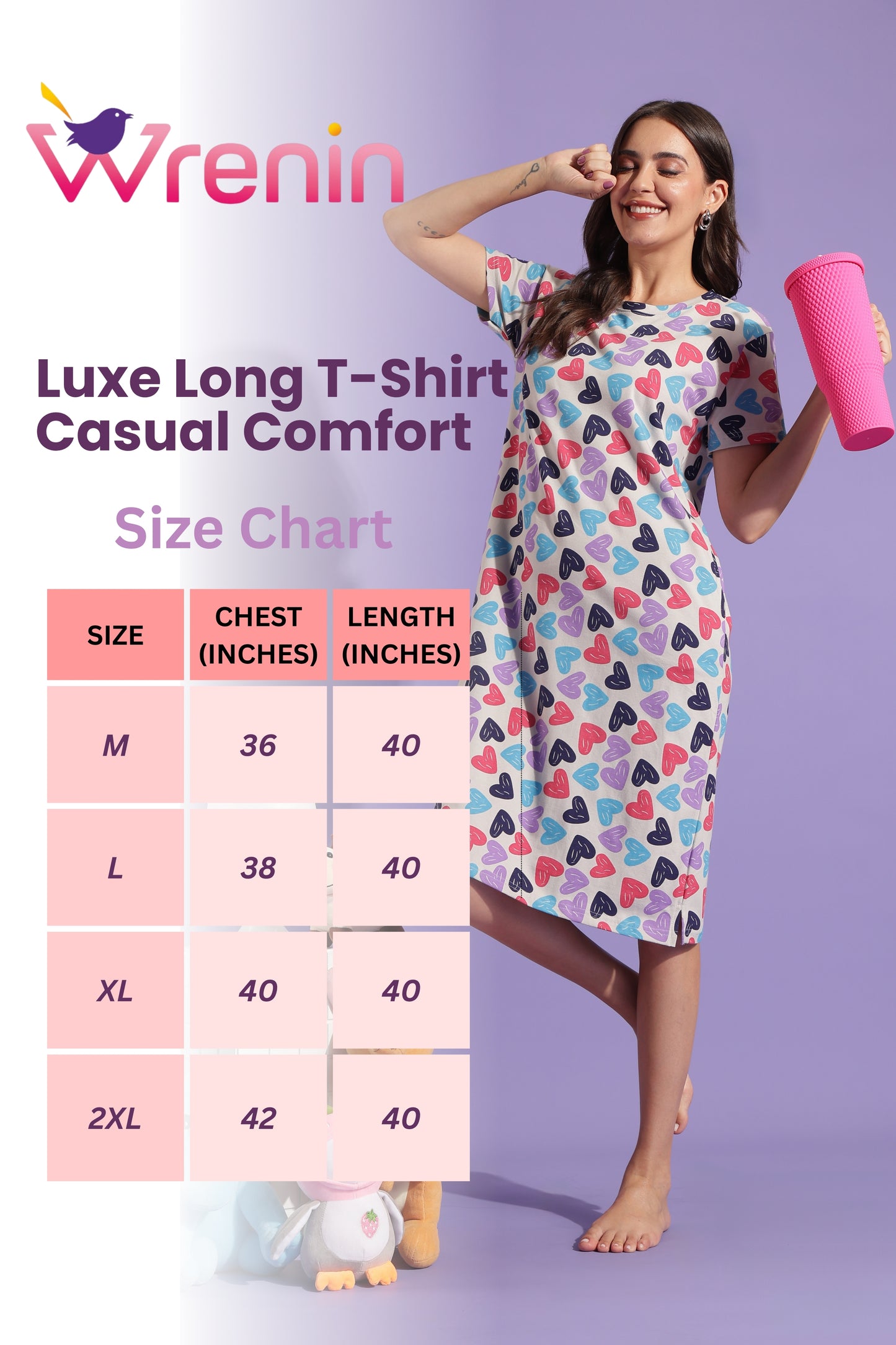 Luxe Long T-Shirt - Casual Comfort - Lovelle