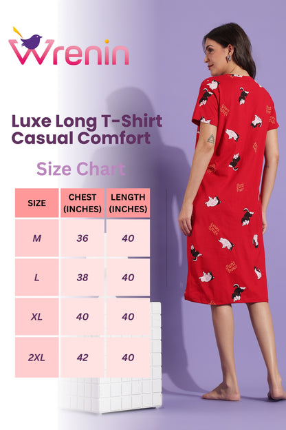 Luxe Long T-Shirt - Casual Comfort - Pawsy