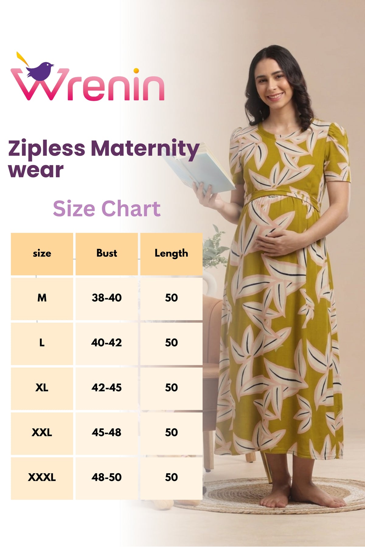 ZIPLESS MATERNITY WEAR | KNITTED COTTON | BUTTERY SOFT | OLIVEA