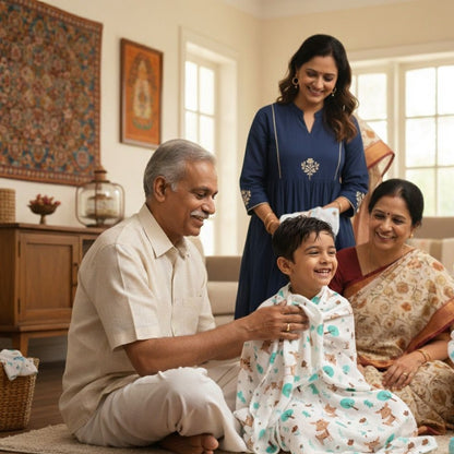 BATH TOWEL | ORGANIC MUSLIN |GOTS CERTIFIED | 75*140 CM | WOODLAND LUXE