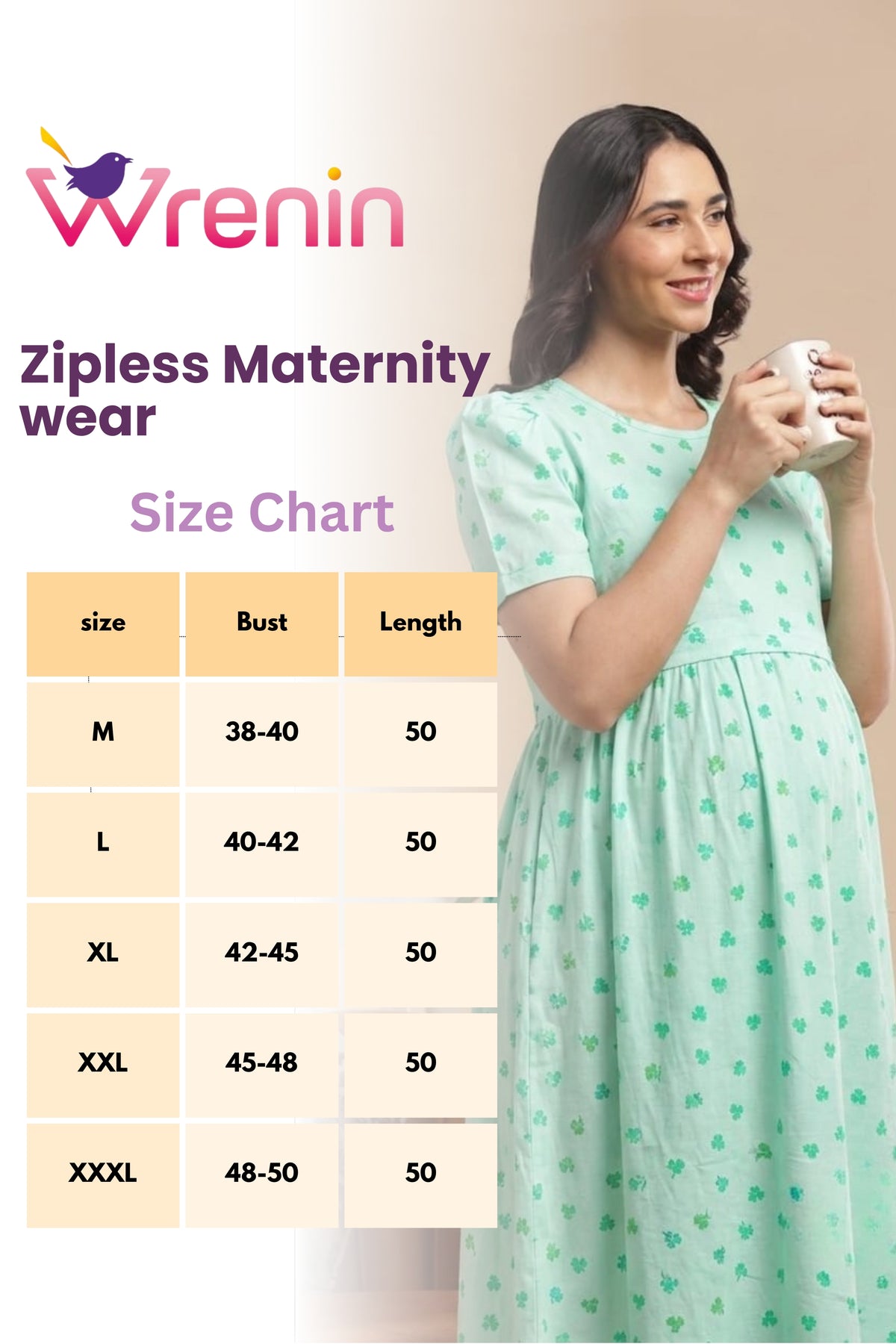 ZIPLESS MATERNITY WEAR |CALF LENGTH KNITTED COTTON | BUTTERY SOFT | VERDORA