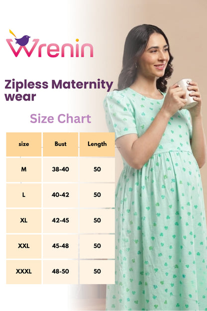 ZIPLESS MATERNITY WEAR |CALF LENGTH KNITTED COTTON | BUTTERY SOFT | VERDORA