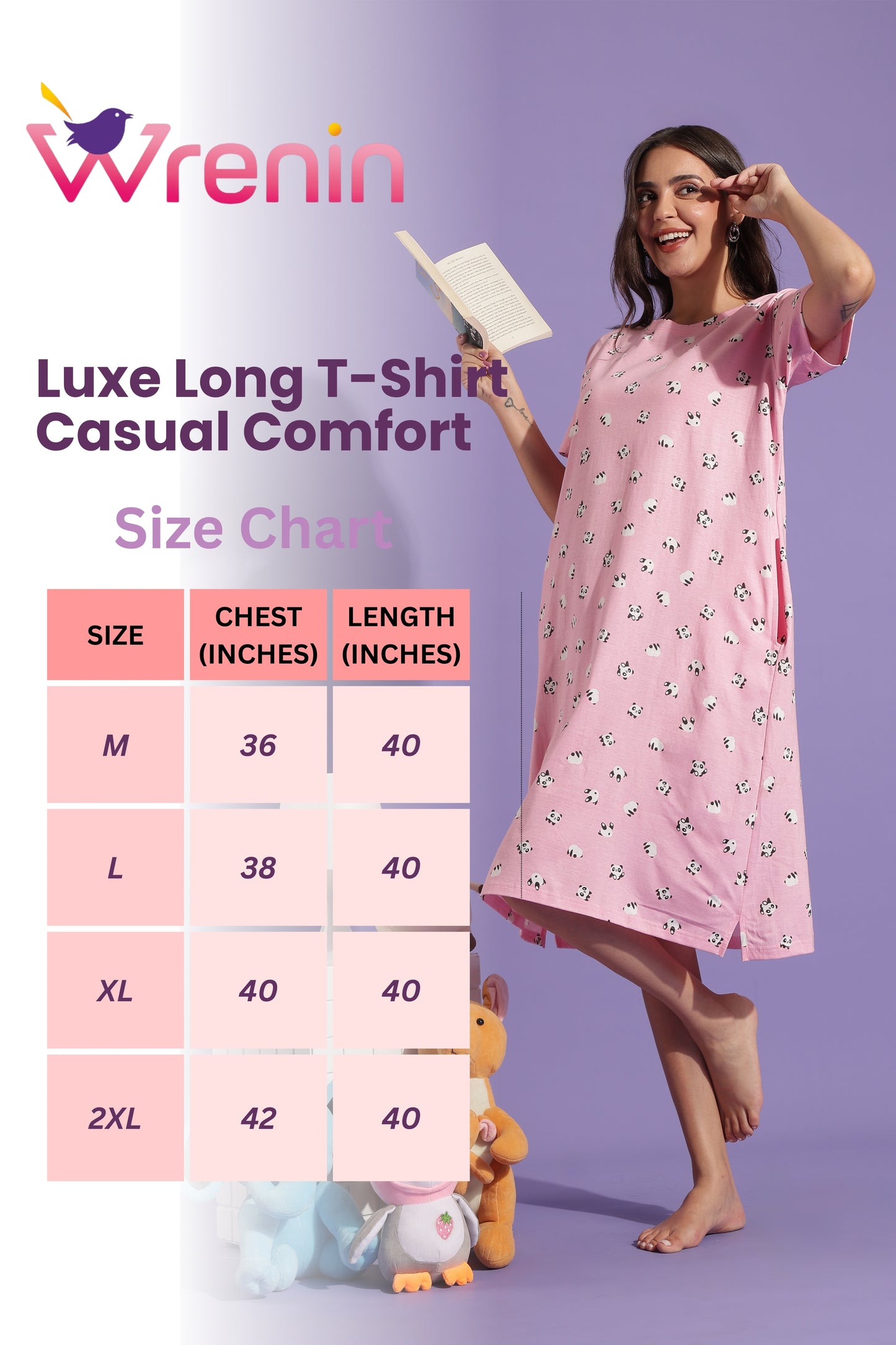 Luxe Long T-Shirt - Casual Comfort - Hugsy