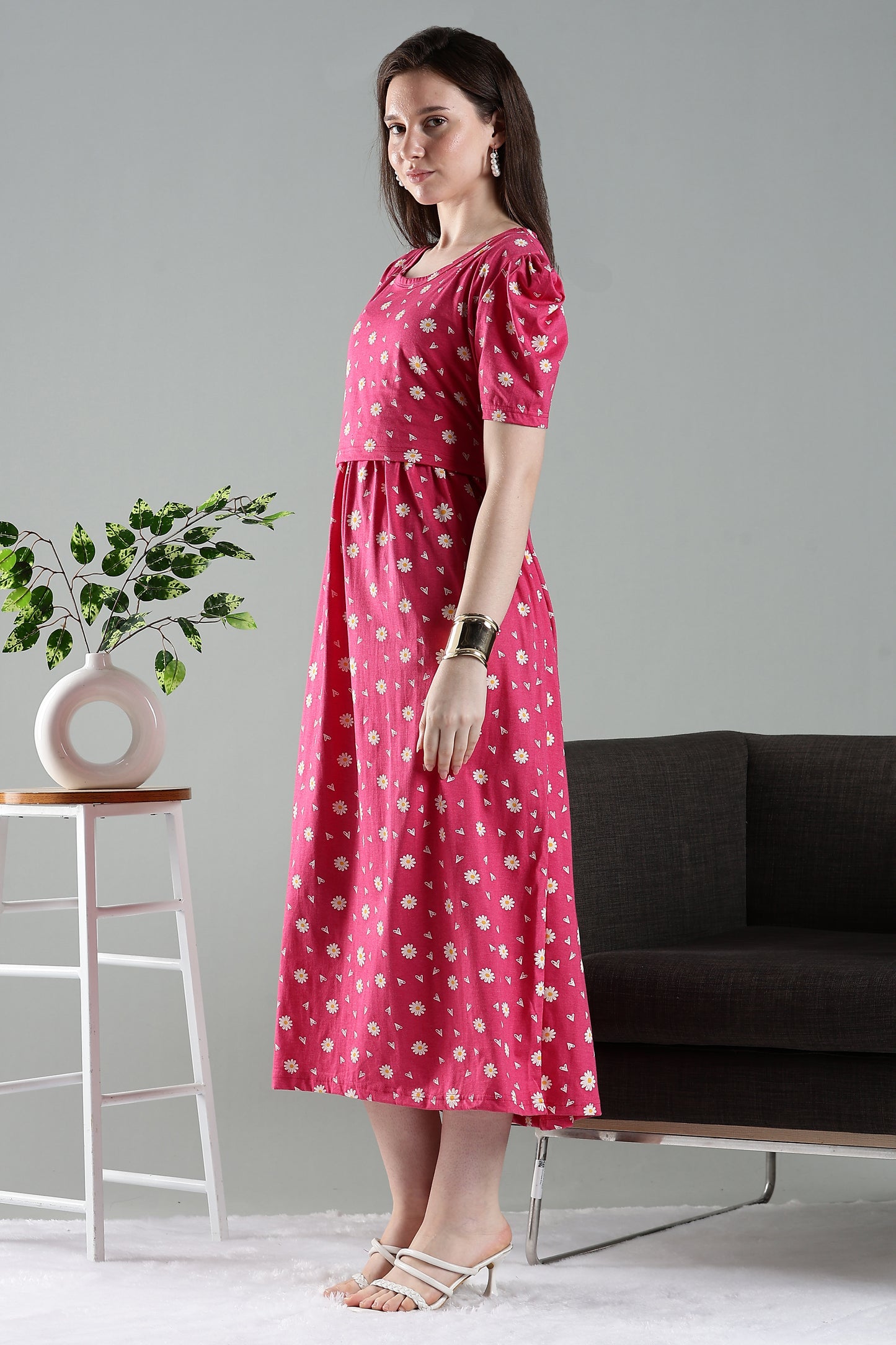 ZIPLESS MATERNITY WEAR | PUFFSLEEVEE| FOND FLORA