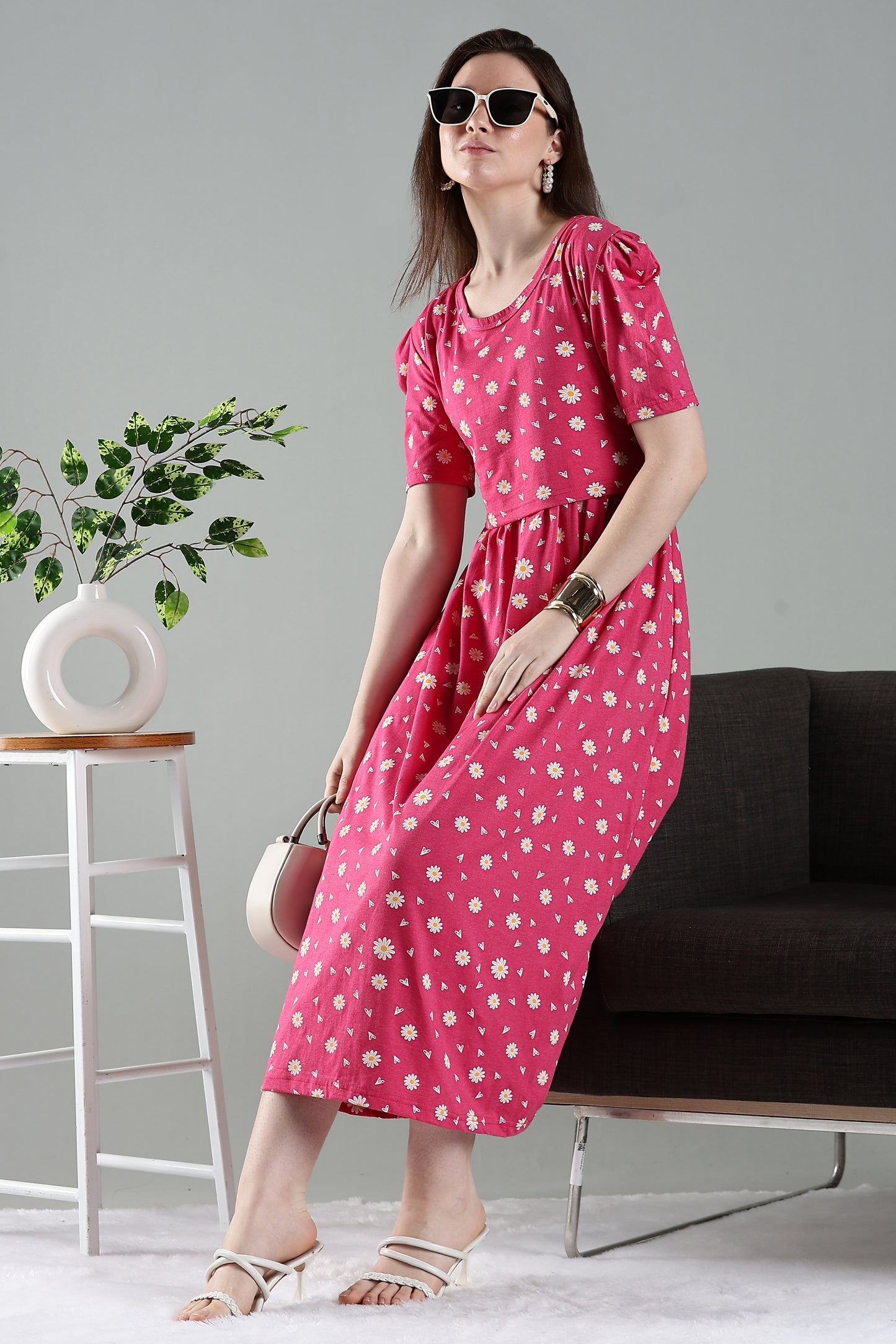 ZIPLESS MATERNITY WEAR | PUFFSLEEVEE| FOND FLORA