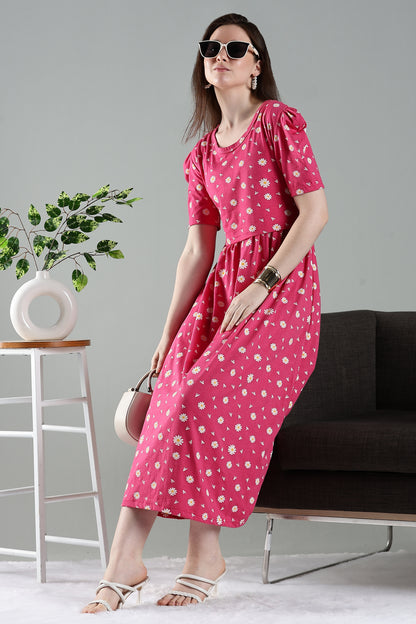 ZIPLESS MATERNITY WEAR | PUFFSLEEVEE| FOND FLORA