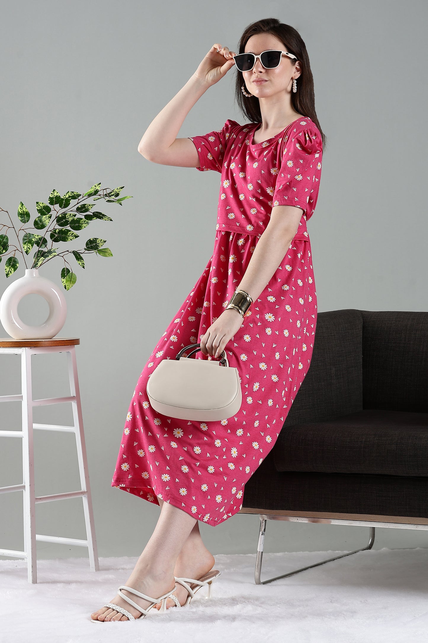 ZIPLESS MATERNITY WEAR | PUFFSLEEVEE| FOND FLORA