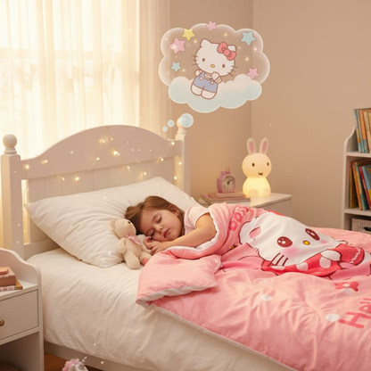 QUILT - BLANKET | COTTON FEATHERLIGHT | 136*106 CM |HELLO KITTY