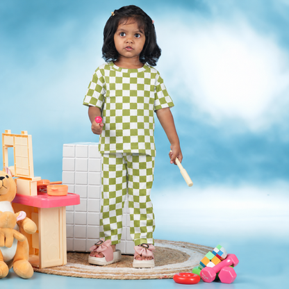 Coord Set |Relaxed Fit| Unisex |  Waffle Cotton | AZO Free Dyes | Matcha